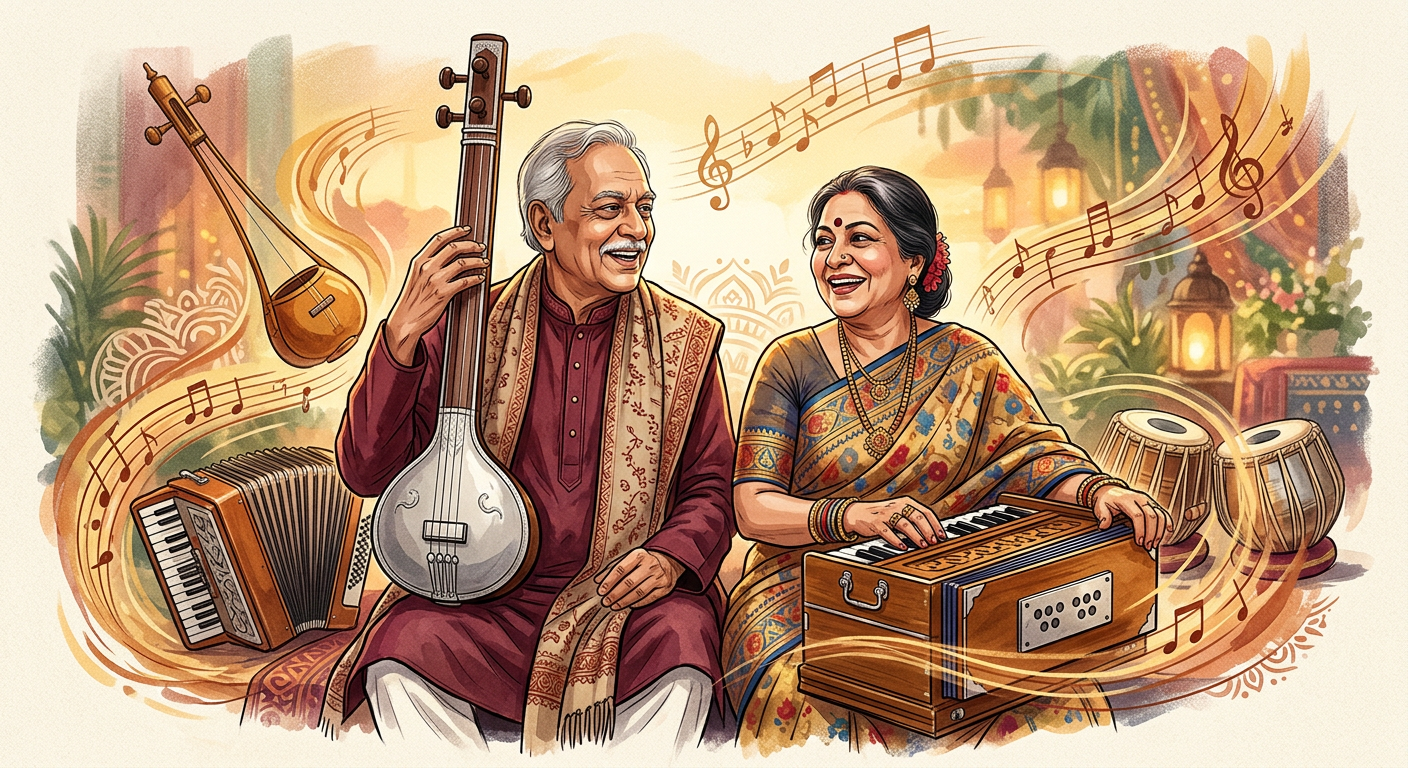 সংগীতাঙ্গনের কিংবদন্তি দম্পতির একই দিনে জন্মদিন পালন